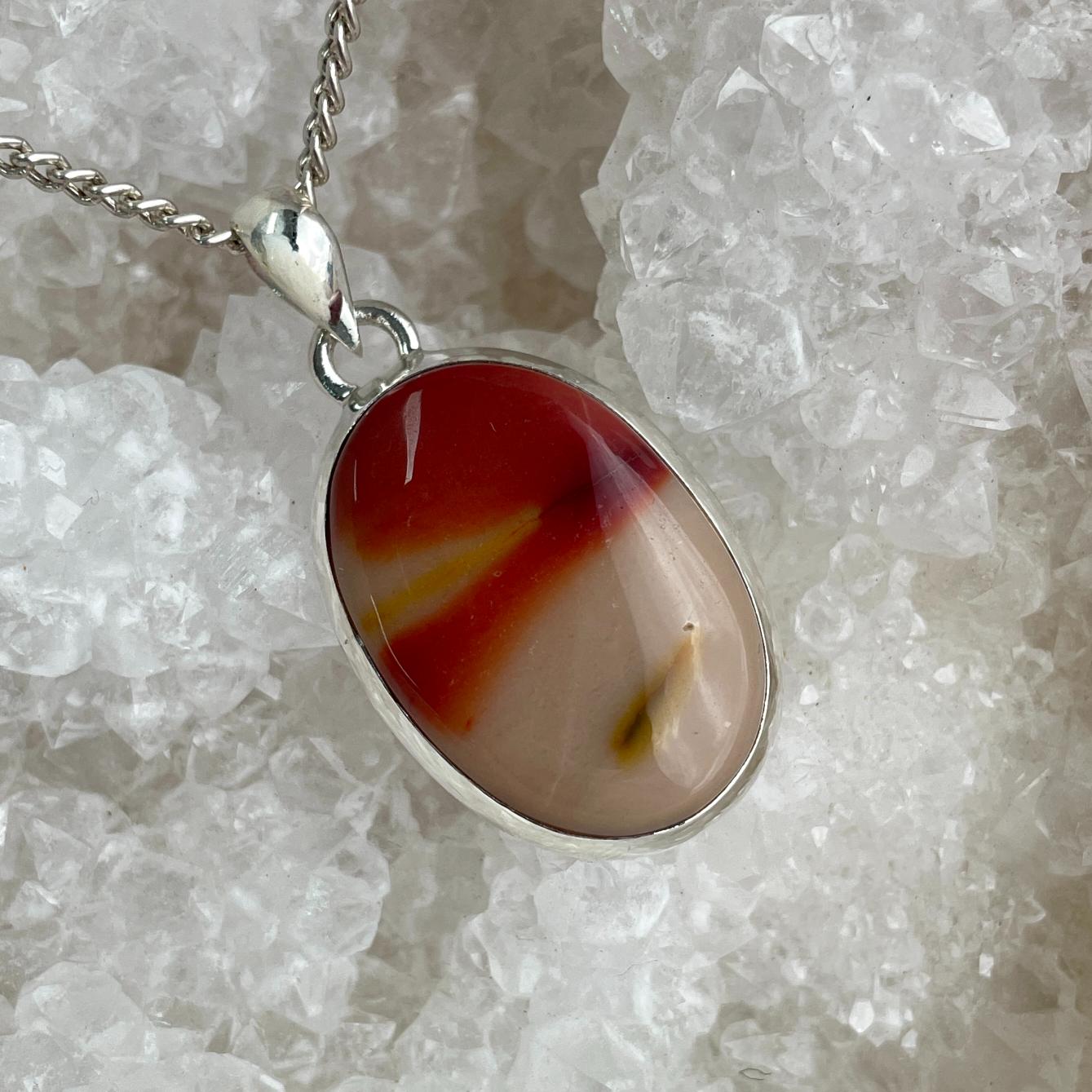 Sterling Silver Pendant - Mookaite - SP47 Sterling Silver Pendant - Mookaite - SP47